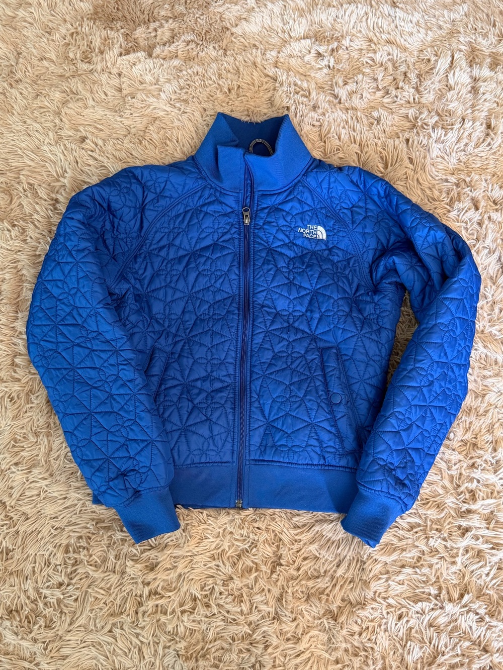 The North Face Women’s M Blue Floral Quilted Insulated Bomber Jacket